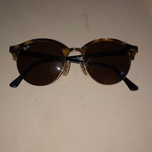 Rayban Round Sunglasses, Brown Lense - Picture 2 of 5